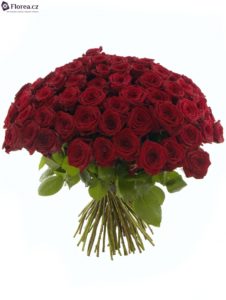 Kytice 100 růží - Rudé růže Red Naomi